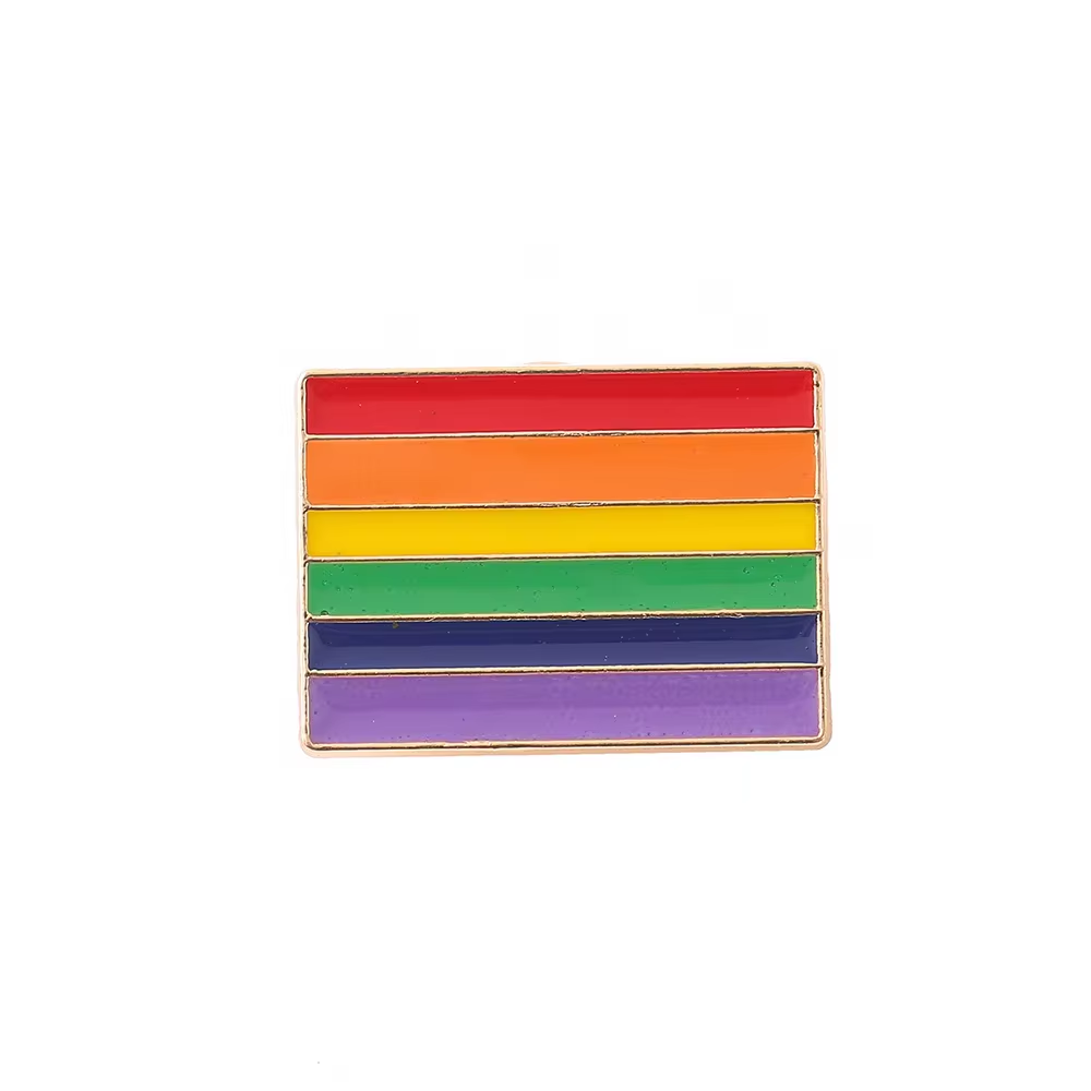 Firkantet regnbue pin